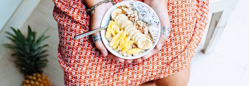 Smoothie bowl with fresh fruits