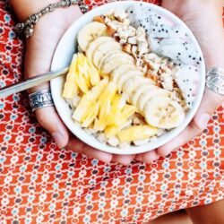 Smoothie bowl with fresh fruits